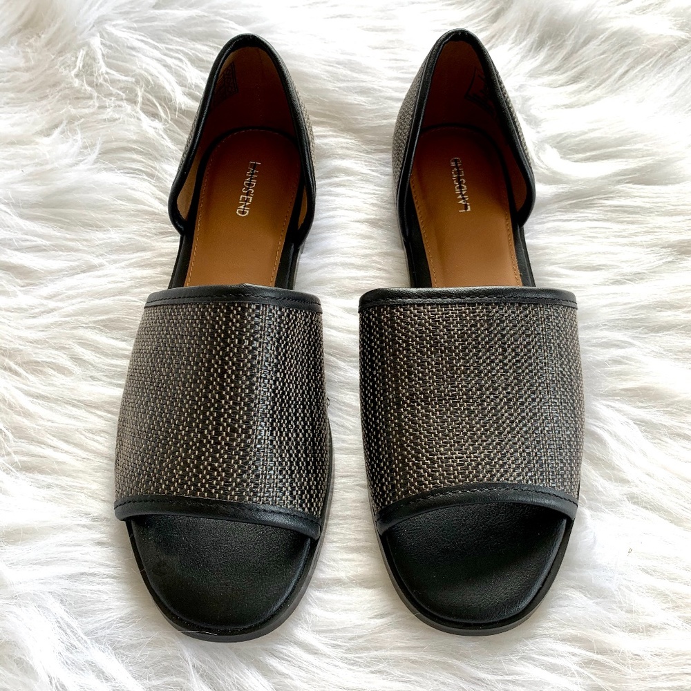 Lands' End Canvas D'orsay Open Toe Slide Sandals - image 3